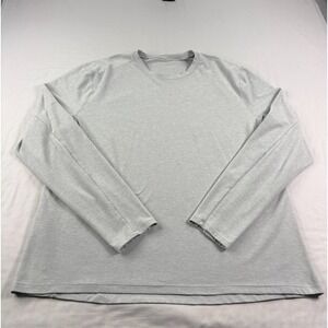 Lululemon Surge Warm Shirt Men 2XL Gray Long Sleeve Stretch Athleisure Crew Neck